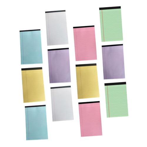 OSALADI 12er Pack Farbige Legal Pads mit Liniertem Papier Kleiner Notizblock mit Perforation Tragbare Memo Pads für Schule Büro Zuhause Tintenfreundlich Organisierte Notizen und Kreatives OSALADI 12er Pack Farbige Legal Pads mit Liniertem Papier Kleiner Notizblock mit Perforation Tragbare Memo Pads für Schule Büro Zuhause Tintenfreundlich Organisierte Notizen und Kreatives von OSALADI