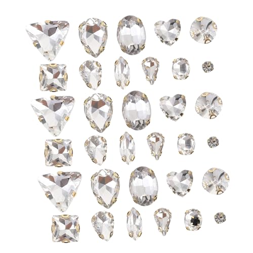 OSALADI 130 Stück Glas-Strasssteine aufnähen Klaue groß Strasssteine zum Basteln Nailart-Strasssteine Nägel Charme multi Strasssteine nähen Accessoires annähen Weiß OSALADI 130 Stück Glas-Strasssteine aufnähen Klaue groß Strasssteine zum Basteln Nailart-Strasssteine Nägel Charme multi Strasssteine nähen Accessoires annähen Weiß von OSALADI