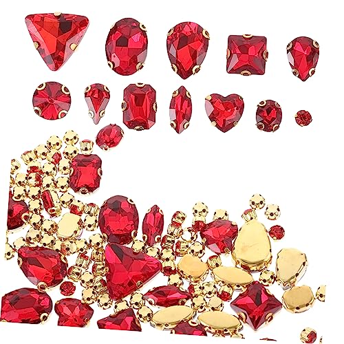 OSALADI 130 Stück Glasklauenbohrer Nähen Edelsteine für Kleidung Multi Bunt Nägel Diy -materialien Dekorative Kleidung Strass Strassdekorationen Dekorativer Strass Rot OSALADI 130 Stück Glasklauenbohrer Nähen Edelsteine für Kleidung Multi Bunt Nägel Diy -materialien Dekorative Kleidung Strass Strassdekorationen Dekorativer Strass Rot von OSALADI