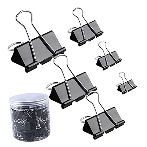OSALADI 130Stücke Schwarze Büroklammern Binder Clips Verschiedenen Vielseitige Bürobedarf Für Schule Und Home Office Wiederverwendbar OSALADI 130Stücke Schwarze Büroklammern Binder Clips Verschiedenen Vielseitige Bürobedarf Für Schule Und Home Office Wiederverwendbar von OSALADI