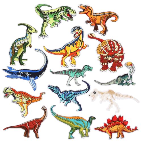 OSALADI 14 Stück Teiliges Dinosaurier Aufnäher zum Aufbügeln Bestickte Applikationen für Kleidung Jeans Jacken und Taschen Bunte DIY Patches für Textilien und Schulranzen Dekoration OSALADI 14 Stück Teiliges Dinosaurier Aufnäher zum Aufbügeln Bestickte Applikationen für Kleidung Jeans Jacken und Taschen Bunte DIY Patches für Textilien und Schulranzen Dekoration von OSALADI