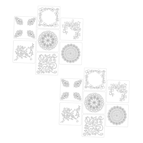 OSALADI 14 Stück Teiliges Diy Schablonen für Wanddekoration Mandala Muster für Möbel und Wände Wiederverwendbare Malvorlagen für Projekte für Erwachsene und Kunstliebhaber OSALADI 14 Stück Teiliges Diy Schablonen für Wanddekoration Mandala Muster für Möbel und Wände Wiederverwendbare Malvorlagen für Projekte für Erwachsene und Kunstliebhaber von OSALADI