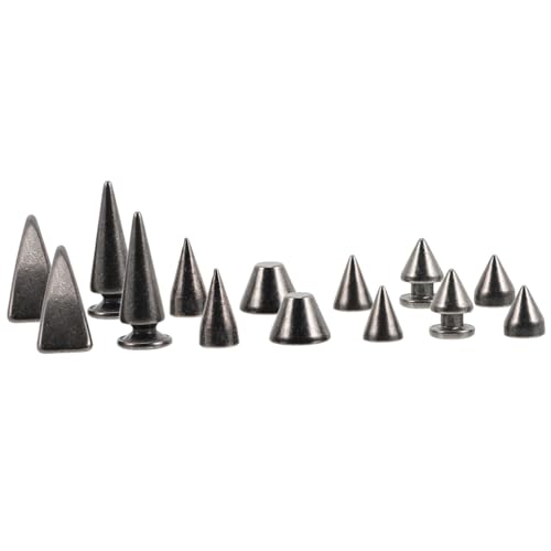 OSALADI 14 Stück Teiliges Punk Nieten Metall Spikes Nieten DIY Leder Handwerk Zubehör für Gürtel Taschen Kleidung Dekoration Robust Langlebig von OSALADI