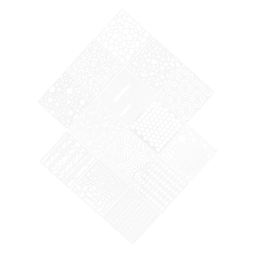 OSALADI 14 Stück Teiliges Schablonen mit Filigranen Hohlraum Designs Vielseitige Malvorlagen aus Kunststoff für Papier Wandgestaltung und Möbel Geeignet für Bleistift Aquarell Kreide und OSALADI 14 Stück Teiliges Schablonen mit Filigranen Hohlraum Designs Vielseitige Malvorlagen aus Kunststoff für Papier Wandgestaltung und Möbel Geeignet für Bleistift Aquarell Kreide und von OSALADI
