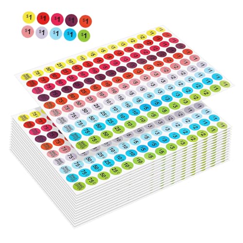 OSALADI 15 Blatt Preisschild Aufkleber Farbig Nummerierte Aufkleber Groß Runden Garagenaufkleber Farben Etikett Stichworte Weiß Rundaufkleber Klein Kreisförmig Papier OSALADI 15 Blatt Preisschild Aufkleber Farbig Nummerierte Aufkleber Groß Runden Garagenaufkleber Farben Etikett Stichworte Weiß Rundaufkleber Klein Kreisförmig Papier von OSALADI