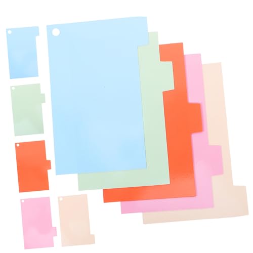 OSALADI 15 Blatt Teiliges Farbiger Papier registerkarten mit Einlochung Praktische Trennblätter für Notebooks und Journale Klare Dokumentenorganisation Einfache Kennzeichnung für Büro und von OSALADI