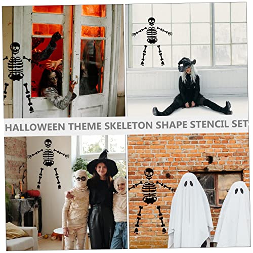 OSALADI 15 Blatt Teiliges Halloween Skelett Schablonen aus Langlebigem Pet Wiederverwendbar und Waschbar Vielseitig für Wanddekoration und DIY Malerei und Geruchlos für Gruselige OSALADI 15 Blatt Teiliges Halloween Skelett Schablonen aus Langlebigem Pet Wiederverwendbar und Waschbar Vielseitig für Wanddekoration und DIY Malerei und Geruchlos für Gruselige von OSALADI