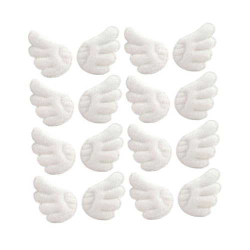 OSALADI 15 Paare Weiße Engelsflügel Aufnäher zum Nähen und Aufbügeln Niedliche DIY Stoffapplikationen für Kinderkleidung Socken und Accessoires Leichte Vielseitige Bastelsets von OSALADI