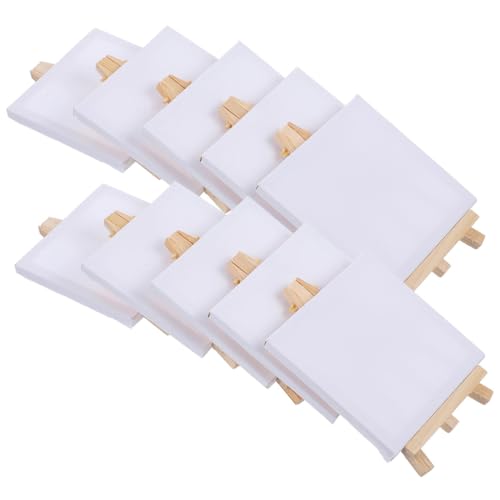OSALADI 15 Sätze Teiliges Miniatur Staffelei Set Holz mit Langlebigen Rahmen Sichere Abgerundete Kanten Vielseitig für Öl und Acrylmalerei für Schüler und Diy Künstler von OSALADI