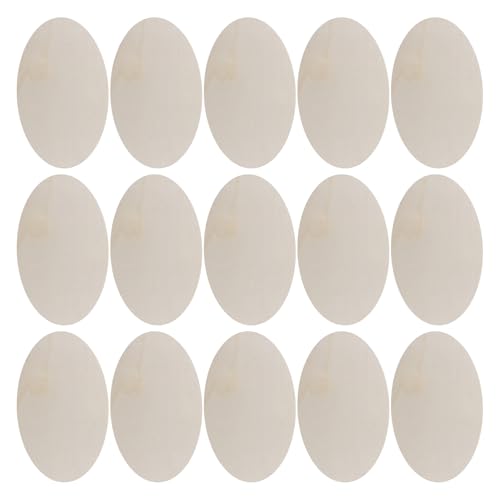 OSALADI 15 Stück Basswood Holzplatten Oval Unbehandelt für Diy Bastelprojekte Brandmalerei und Malen für Deko und Schulprojekte von OSALADI