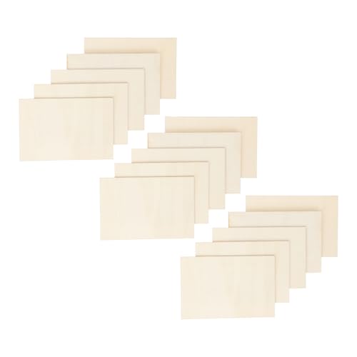 OSALADI 15 Stück DIY Holzscheiben Rechteckige Blanko Holzplatten für Bastelarbeiten Unbehandelte Holzchips für Kreative Dekorationen und Handwerksprojekte OSALADI 15 Stück DIY Holzscheiben Rechteckige Blanko Holzplatten für Bastelarbeiten Unbehandelte Holzchips für Kreative Dekorationen und Handwerksprojekte von OSALADI