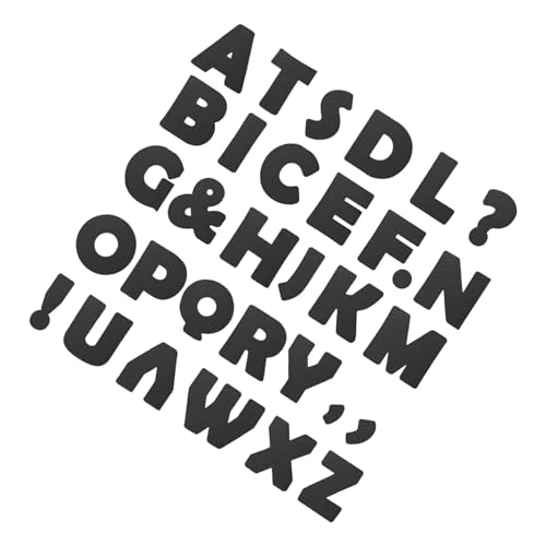 OSALADI 150 Stück Brieftafeln Buchstabe Zeichen Buchstaben unterschreiben Letterboard-Schilder Buchstabenausschnitte Buchstabenzeichen Briefe aus Pappe Papier Black von OSALADI