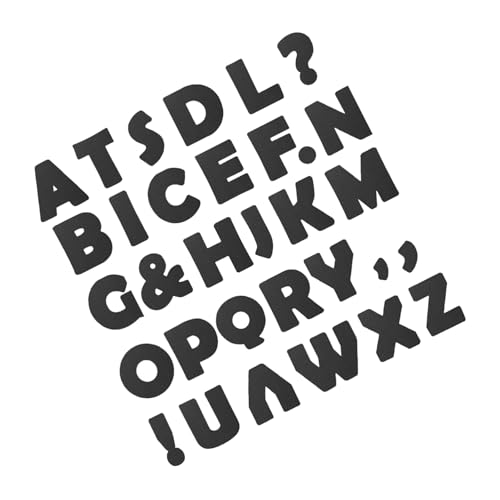 OSALADI 150 Stück Ersatzbuchstaben für die Brieftafel Briefe aus Pappe Buchstaben unterschreiben Buchstaben für Letterboard Buchstabe Zeichen Tafelbuchstaben Papier Black von OSALADI