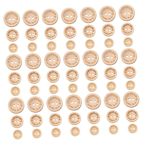 OSALADI 150 Stück Holzknöpfe Herzform Langlebige Natürliche Holzmaterialien Kreative Näh und Bastelknöpfe für Kleidung Dekoration für DIY Strickjacken und Reparaturen von OSALADI