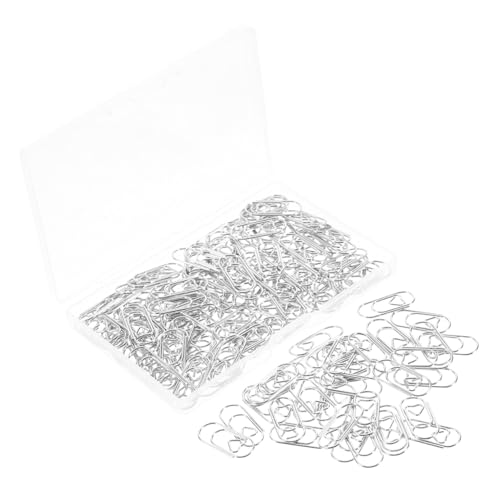 OSALADI 150 Stück Mini Herz Büroklammern Metall Paper Clips Silber Kreative und Einzigartige Form für Bürobedarf und Dekoration Stabil und Langlebig von OSALADI