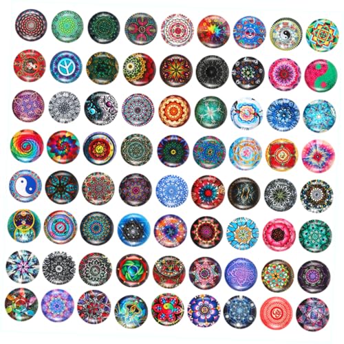 OSALADI 150 Stück Rund Cabochons Patches Bunte Edelstein Schmuck Bastelmaterial Glassteine für DIY Schmuckherstellung und Dekoration von OSALADI