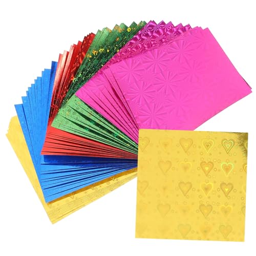 OSALADI 150 Stück Teiliges Origami Papier Quadratisch Bunte DIY Bastelpapiere für Erwachsene Doppelseitiges Faltpapier für Origami Bastelprojekte und Handgemachte Dekorationen von OSALADI