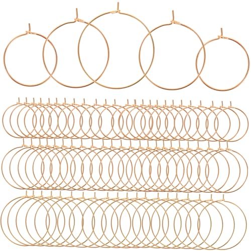 OSALADI 150 Stück Teiliges Schmuckherstellung Creolen Ohrringringe in Roségold DIY Ohrschmuck Zubehör für Individuelle Ohrringe und Charms Bastelprojekte OSALADI 150 Stück Teiliges Schmuckherstellung Creolen Ohrringringe in Roségold DIY Ohrschmuck Zubehör für Individuelle Ohrringe und Charms Bastelprojekte von OSALADI