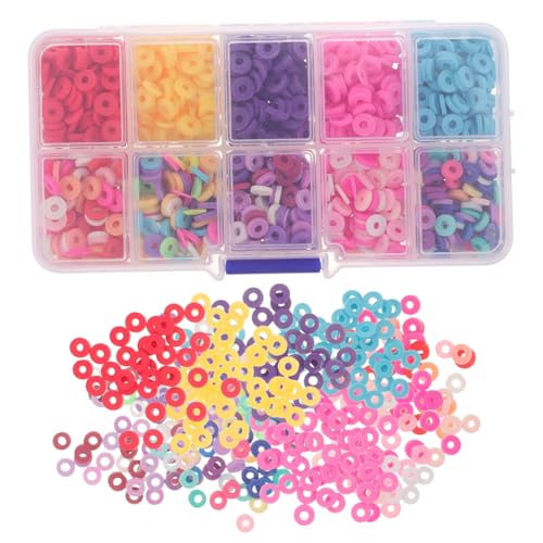 OSALADI 1500 Stück Armband Schmuck Lose Perlen Aus Diy Handwerk Perlen Machen Diy-perlen Zum Basteln Perlen Für Diy Schmuck Perlen Machen Kleine Abstandsperlen Polymer-ton von OSALADI