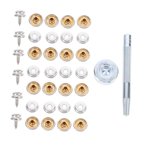 OSALADI 152 Stück Canvas -schnalle -kit Nähen Für Schlüssel Schnappen Plane Boot Knopf Schnappt Schnappbäder Marine-befestigungssatz Segeltuch-befestigungsset Rostfreier Stahl Silber von OSALADI