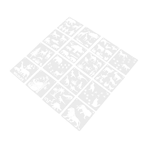 OSALADI 16 Blatt Diy Malschablonen für Teiliges mit Tiermotiven Wiederverwendbare Zeichenschablonen Kreative Malvorlagen für Einfache Diy Projekte von OSALADI