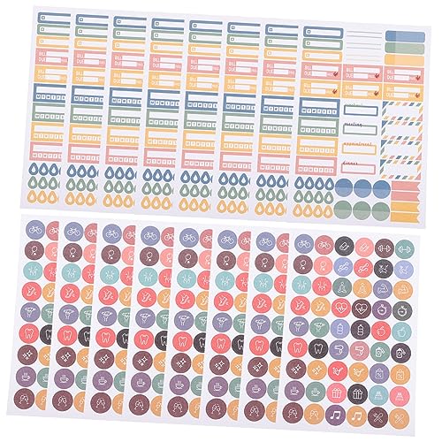 OSALADI 16 Blatt Selbstklebende Planer Aufkleber für Fitness und Journaling Bunte Notizaufkleber für Tagebuch Scrapbooking und Notizbuch OSALADI 16 Blatt Selbstklebende Planer Aufkleber für Fitness und Journaling Bunte Notizaufkleber für Tagebuch Scrapbooking und Notizbuch von OSALADI