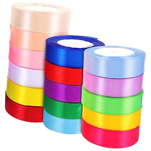 OSALADI 16 Rollen Mehrfarbige Schillernde Geschenkband für DIY Handwerk Geschenkverpackung und Dekoration für Hochzeiten Partys und Besondere Anlässe OSALADI 16 Rollen Mehrfarbige Schillernde Geschenkband für DIY Handwerk Geschenkverpackung und Dekoration für Hochzeiten Partys und Besondere Anlässe von OSALADI
