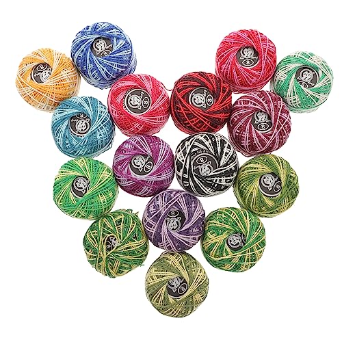 OSALADI 16 Rollen Teiliges Set Stickgarn Bunte Baumwollfäden für Kreuzstich DIY Handwerk für Kreative Bastelprojekte und Langlebig von OSALADI