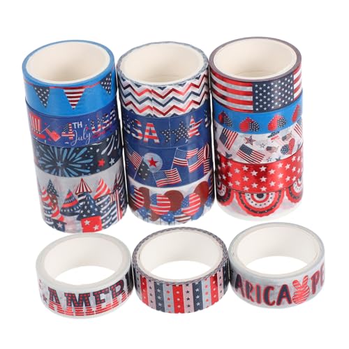 OSALADI 16 Rollen Unabhängigkeitstag Band Dekorative Bänder Klebeband Zum Einwickeln Diy Klebeband Klebebanddekor Urlaubsband Wickelband Washi-tape Für Scrapbooking Japanisches Papier OSALADI 16 Rollen Unabhängigkeitstag Band Dekorative Bänder Klebeband Zum Einwickeln Diy Klebeband Klebebanddekor Urlaubsband Wickelband Washi-tape Für Scrapbooking Japanisches Papier von OSALADI