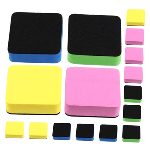 OSALADI 16 Stück Square Blackboard Rub Trockenlöscher Für Whiteboards Schultafel Radiergummi White Board Trockener Eraser Eraser Tafelreiniger Whiteboard-trockenlöscher Eva-filztuch von OSALADI