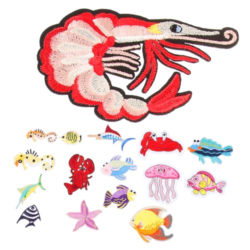 OSALADI 16 Stück Teiliges Bestickte Bügelflicken mit Niedlichen Meeresmotiven Hochwertige Stickerei Stoffpatches zum Aufbügeln und Nähen Vielseitiges DIY Zubehör für Kleidung Taschen OSALADI 16 Stück Teiliges Bestickte Bügelflicken mit Niedlichen Meeresmotiven Hochwertige Stickerei Stoffpatches zum Aufbügeln und Nähen Vielseitiges DIY Zubehör für Kleidung Taschen von OSALADI