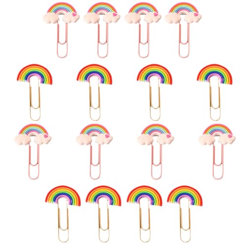 OSALADI 16 Stück Teiliges Bunte Büroklammern aus Robustem Metall und PVC Vielseitige Dokumenten DIY clips mit Starker Klemmkraft für Büro Schule und Zuhause als Lesezeichen und OSALADI 16 Stück Teiliges Bunte Büroklammern aus Robustem Metall und PVC Vielseitige Dokumenten DIY clips mit Starker Klemmkraft für Büro Schule und Zuhause als Lesezeichen und von OSALADI