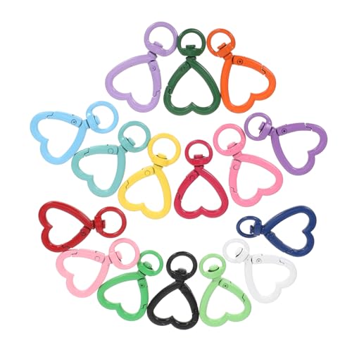 OSALADI 16 Stück Teiliges Herz-karabiner Zinklegierung Drehbare Federverschluss-schlüsselanhänger in Bunten Farben Vielseitig für Schlüssel Taschenanhänger DIY Schmuck und Bastelarbeiten OSALADI 16 Stück Teiliges Herz-karabiner Zinklegierung Drehbare Federverschluss-schlüsselanhänger in Bunten Farben Vielseitig für Schlüssel Taschenanhänger DIY Schmuck und Bastelarbeiten von OSALADI