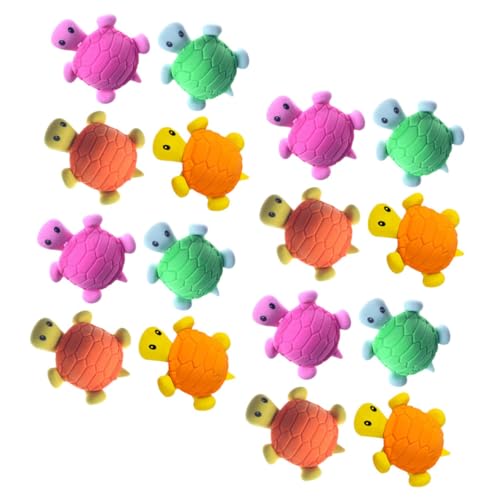 OSALADI 16 Stück Teiliges Kleine Schildkröten Radiergummis Bunte Mini Radierer für Schule Partygeschenke Kindergeburtstag Kreative Zeichnungsspielzeuge von OSALADI