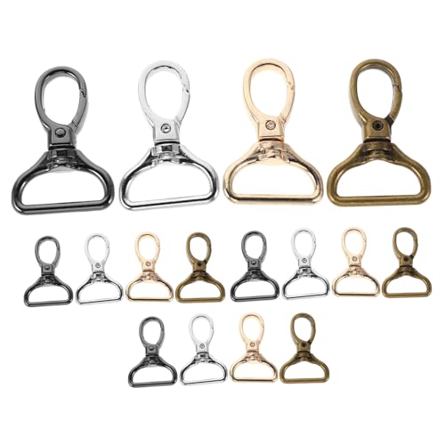 OSALADI 16 Stück Teiliges Metall Drehbarer D-ring-lobster-verschluss Innendurchmesser Kleine Karabinerhaken für Taschen Schlüsselanhänger DIY Schmuckzubehör mit Drehfunktion von OSALADI