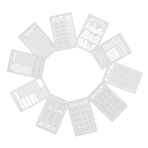 OSALADI 16 Stück Teiliges Wiederverwendbarer Pet-schablonen für DIY Zeichnungen Vielseitige Malvorlagen für Tagebücher Planer Scrapbooking Schüler und Kreative Bastelprojekte OSALADI 16 Stück Teiliges Wiederverwendbarer Pet-schablonen für DIY Zeichnungen Vielseitige Malvorlagen für Tagebücher Planer Scrapbooking Schüler und Kreative Bastelprojekte von OSALADI