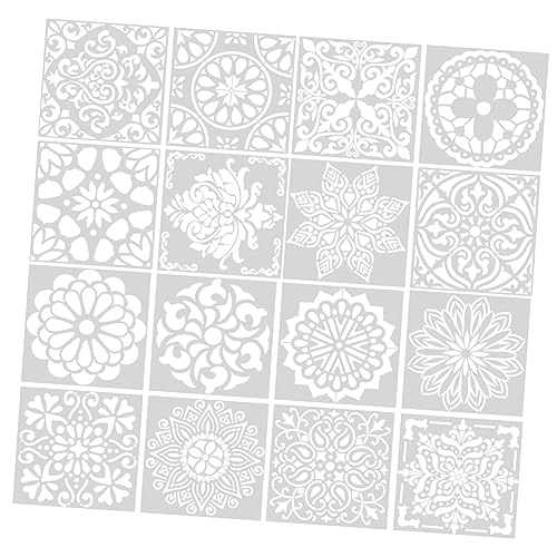 OSALADI 16Stücke Blumen Zeichenschablonen Wiederverwendbare Malschablonen aus Pet Material Leicht zu Reinigen für DIY Holzmalerei Kreative Projekte und OSALADI 16Stücke Blumen Zeichenschablonen Wiederverwendbare Malschablonen aus Pet Material Leicht zu Reinigen für DIY Holzmalerei Kreative Projekte und von OSALADI