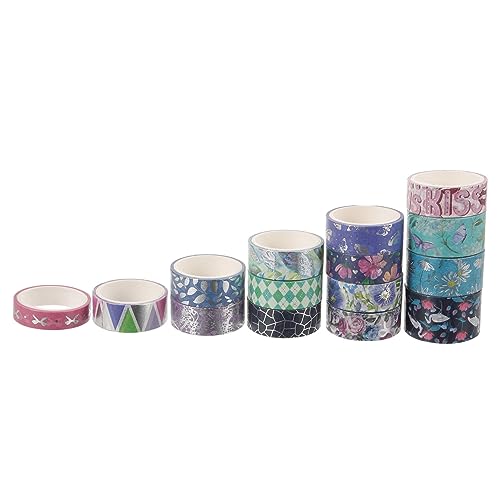 OSALADI 17 Rollen Washi Tape Vintage Dekoratives Klebeband für Scrapbooking Diy Kunstprojekte Geschenkverpackung und Partydekoration und Federmuster von OSALADI