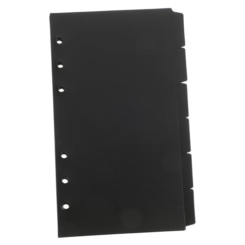 OSALADI 18 Blatt Diy Trennblätter für Ringbuch Schwarze PVC Trennseiten mit Praktischen Registerkarten für Notizbücher Planer und Präsentationen von OSALADI