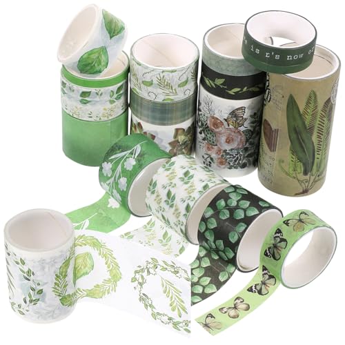 OSALADI 18 Rollen Dekoratives Washi Tape Klebeband für Scrapbooking Journaling und DIY Projekte pro Rolle Vielseitig Einsetzbar für und Notizen von OSALADI