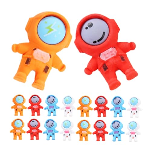 OSALADI 18 Stück Raumfahrer Radiergummi Mini-astronautenfiguren Mini-radiergummis Für Süße Radiergummis Für Mädchen Fun Eraser Für Weltraum-radiergummis Spielzeuggummi von OSALADI
