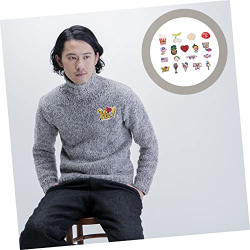 OSALADI 18 Stück Teiliges Bestickte Pailletten Applikationen zum Aufnähen Bunte DIY Stoffpatches für Kleidung Kreative Stickmotive zum Verzieren und Reparieren für Jacken Taschen und OSALADI 18 Stück Teiliges Bestickte Pailletten Applikationen zum Aufnähen Bunte DIY Stoffpatches für Kleidung Kreative Stickmotive zum Verzieren und Reparieren für Jacken Taschen und von OSALADI