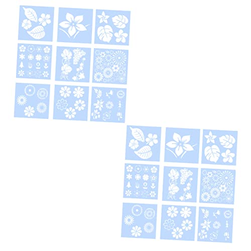 OSALADI 18 Stück Teiliges Blumen Schablonen Set für Wiederverwendbare Malvorlagen für Frühling Sommer Diy Projekte für Kreative Bastelarbeiten von OSALADI