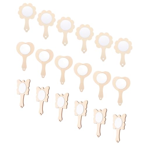 OSALADI 18 Stück Teiliges DIY Holzspiegel für Unbemalte Handspiegel in Herz Schmetterlings und Blumenform zum Bemalen und Basteln Fördert Kreativität und Praktisches Geschick für Junge OSALADI 18 Stück Teiliges DIY Holzspiegel für Unbemalte Handspiegel in Herz Schmetterlings und Blumenform zum Bemalen und Basteln Fördert Kreativität und Praktisches Geschick für Junge von OSALADI