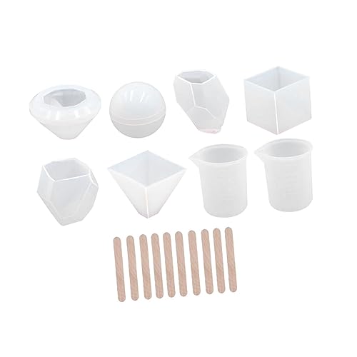 OSALADI 18 Stück Teiliges Silikon Gießform Set für Diy Schmuck Transparente Epoxidharz Formen mit Verschiedenen Designs Messbecher und Holzstäbchen für Kreative Projekte und Kunsthandwerk OSALADI 18 Stück Teiliges Silikon Gießform Set für Diy Schmuck Transparente Epoxidharz Formen mit Verschiedenen Designs Messbecher und Holzstäbchen für Kreative Projekte und Kunsthandwerk von OSALADI