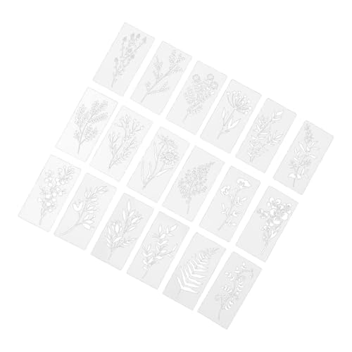 OSALADI 18-teilige Blumenblatt-schablonen, Wiederverwendbare Malvorlagen, Diy-bastelarbeiten, Scrapbooking, Wandkunst-vorlagen, Präzise Blumendesign-schablonen von OSALADI