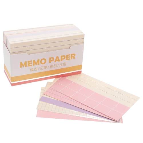 OSALADI 180 Blatt Haftnotizen für Karteikarten Indexkarten Ringe für Karteikarten linierte Karteikarten leere Karten Lernkarten leer Mini-Karteikarten Karteikartenhalter Oxford Neon Papier von OSALADI