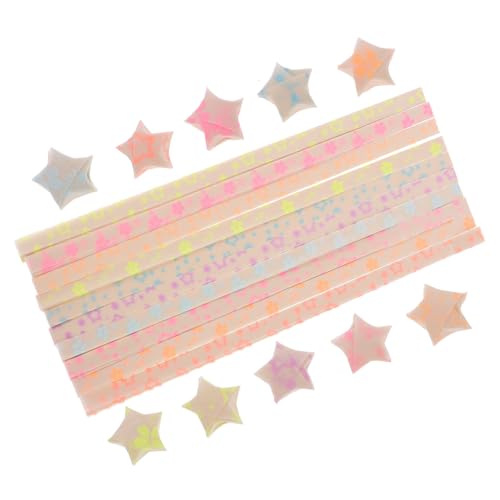 OSALADI 180 Stück DIY Origami Stern Papierstreifen Bunte Faltpapier Strips für Kreative Bastelprojekte Wahl für Dekoration Scrapbooking und Partys für Gemeinsame Bastelstunden mit Familie von OSALADI