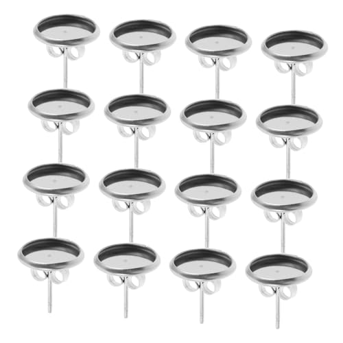 OSALADI 180 Stück Teiliges Edelstahl Ohrstecker Runde Cabochon Fassung Schmuck DIY Basis Leichtes Metall Ohrstecker Rohlinge mit Verschlüssen für Individuellen Schmuckbau OSALADI 180 Stück Teiliges Edelstahl Ohrstecker Runde Cabochon Fassung Schmuck DIY Basis Leichtes Metall Ohrstecker Rohlinge mit Verschlüssen für Individuellen Schmuckbau von OSALADI