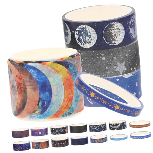 OSALADI 19 Rollen Teiliges Washi Tape mit Planeten Design Dekorative Klebebänder für Scrapbooking Diy Bastelarbeiten Vielseitig Selbstklebend für Tagebücher und Partydekoration OSALADI 19 Rollen Teiliges Washi Tape mit Planeten Design Dekorative Klebebänder für Scrapbooking Diy Bastelarbeiten Vielseitig Selbstklebend für Tagebücher und Partydekoration von OSALADI